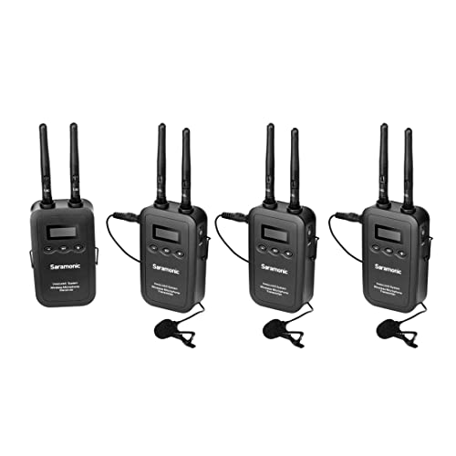 Saramonic VMICLINK5-3TX-PLUS-RX Camera-Mount Digital Wireless Microphone System 3 Bodypack Transmitters and Lavalier Mics (5.8 GHz)