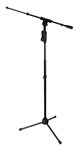 Gator Frameworks GFW-MIC-2120 Deluxe Tripod Microphone Stand with Telescoping Boom and One-Handed Height Adjustment