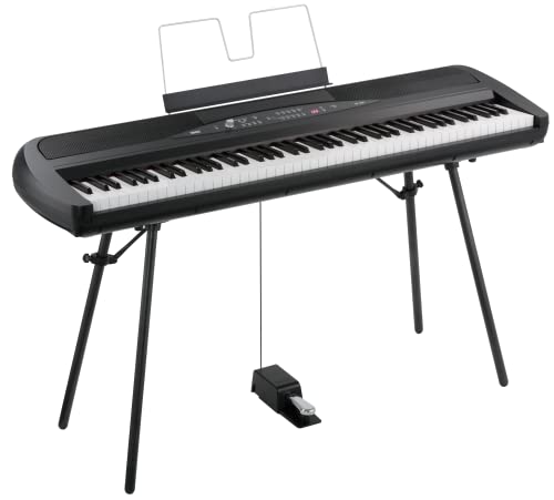 Korg SP280-BK 88-key Digital Piano with 30 Instrument Sounds, Natural Weighted Hammer Action