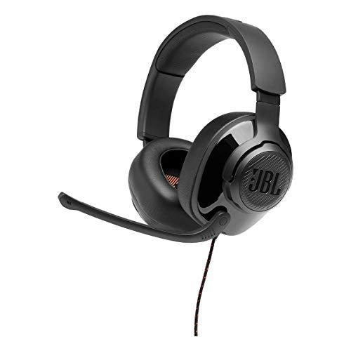 JBL Quantum 300 Wired Over-Ear Gaming Headset with Flip-Up Mic - Black