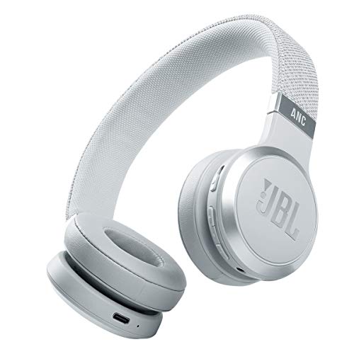 JBL Live 460NC Wireless On-Ear Noise Cancelling Headphones - White