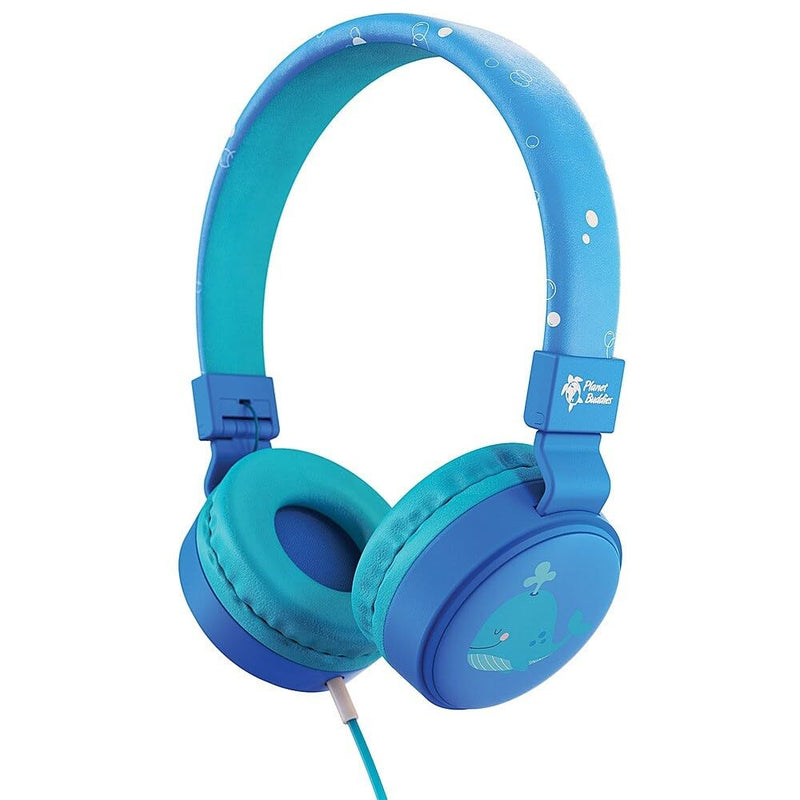 Planet Buddies - Kids Volume-Limited Wired Headphones (Noah the Whale) - Blue