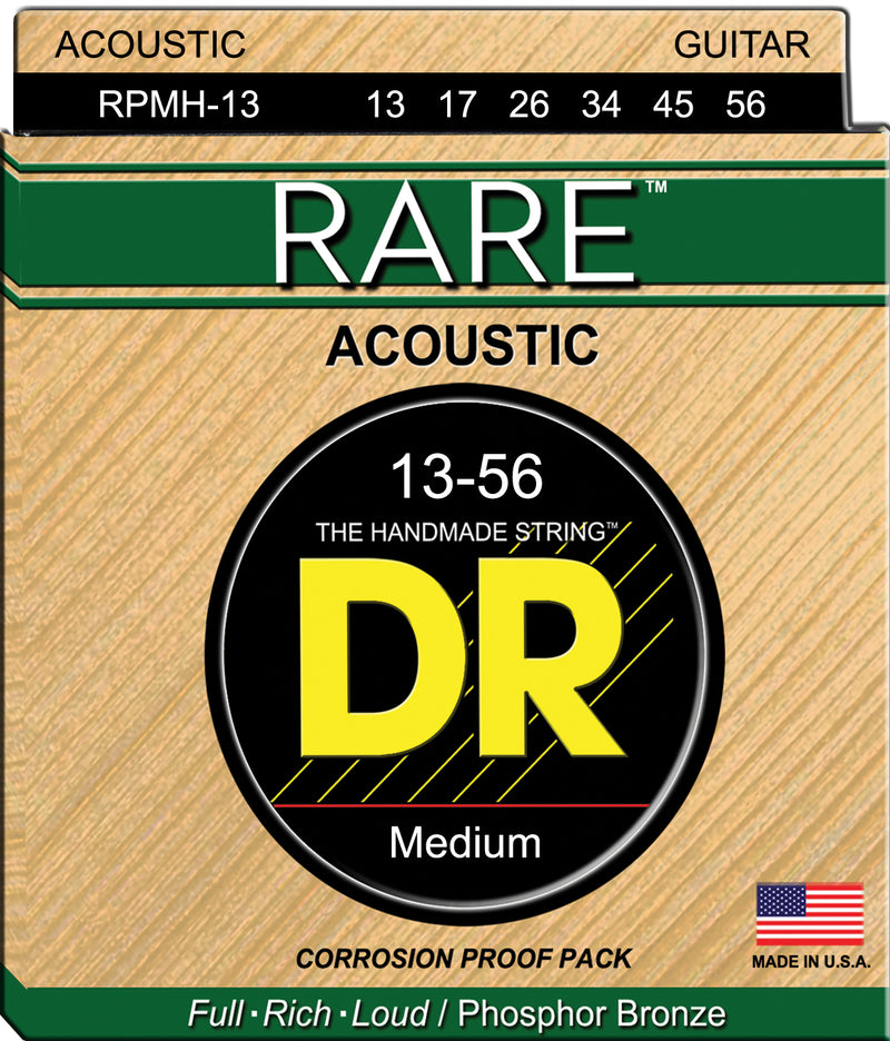 DR Strings RPMH-13 RARE Phosphor Bronze Acoustic Guitar Strings: Medium 1356