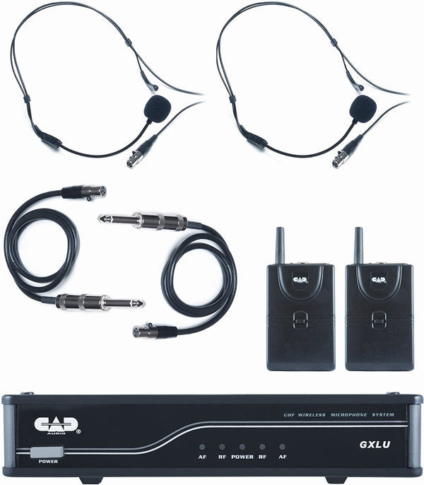 CAD Audio GXLUBB-L UHF Wireless Dual Bodypack Microphone System, L-Frequency Band