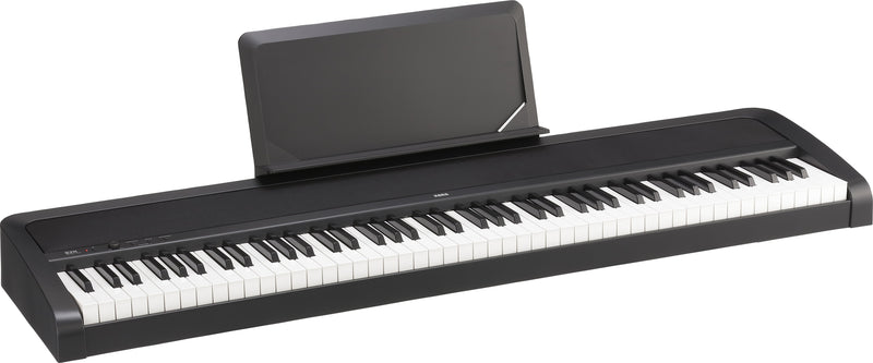 Korg B2N 88-Key Digital Piano with Light Touch Action and Speakers & Quiklok T10BK Single Braced T-Rex Keyboard Stand