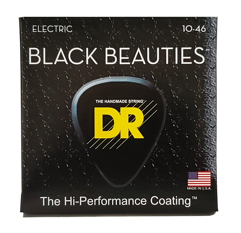 Black Beauties Coated Electric Guitar Strings, Medium (10-46)