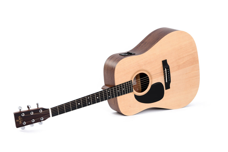 Sigma Guitars DMEL+ Dreadnought Left-Handed Acoustic Electric Guitar, Satin