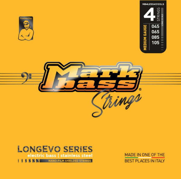 Markbass MB4LESS45105LS Longevo Stainless Steel Nano-film Shielded Bass Strings Long Lived (.045 - .105)