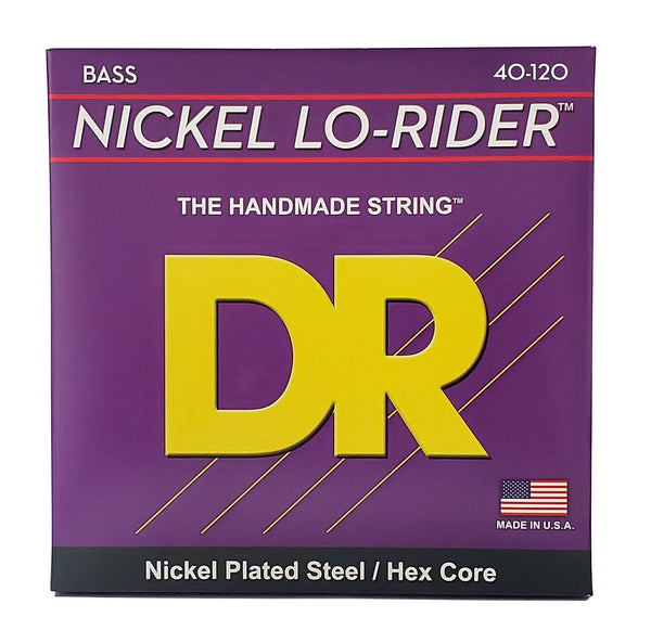 DR Handmade Strings Nickel Lo-Rider 5-String Bass Strings, Light (40-120)