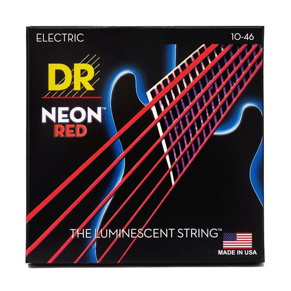 Neon Red Electric Guitar Strings, Medium (10-46)