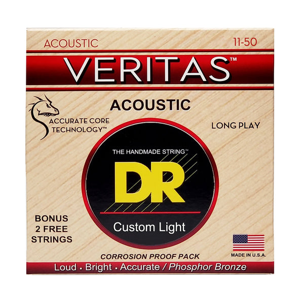 Veritas Acoustic Guitar Strings, Custom Light (11-50)