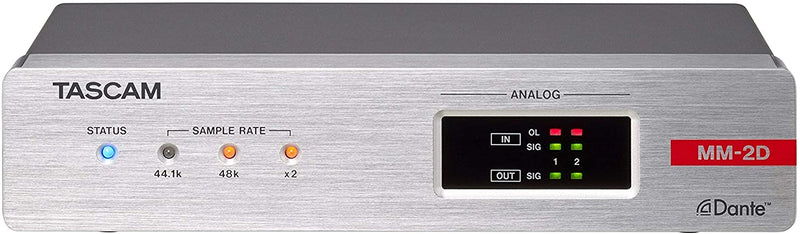 Tascam MM-2D-E 2-Channel Mic/Line Input/Output Dante Converter with Built-In DSP Mixer