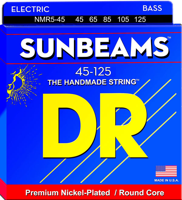 Sunbeams Cordes de basse 5 cordes à échelle courte, Medium (45-125)