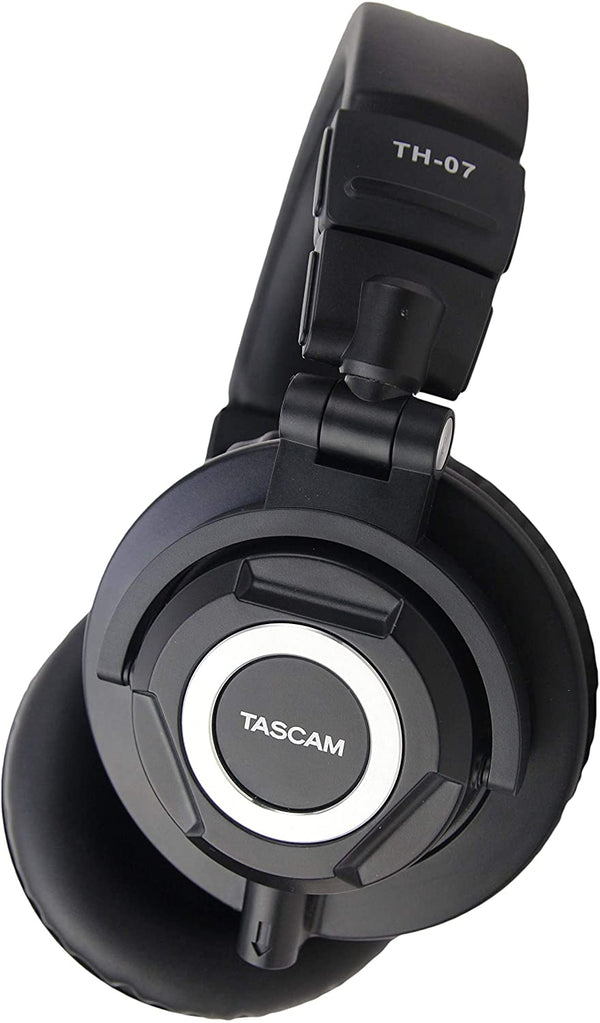 Tascam TH-07 High Definition Studio Monitor Headphones, Black